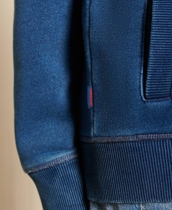 Loose fit vintage λογότυπο κεντημένο με φερμουάρ πάνω μέρος γυναίκες είδη ένδυσης τουρκουάζ Superdry L02L5968