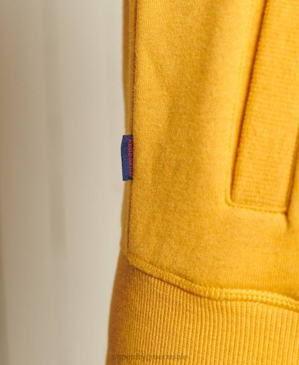 Loose fit vintage λογότυπο κεντημένο με φερμουάρ πάνω μέρος γυναίκες είδη ένδυσης κίτρινος Superdry L02L6140
