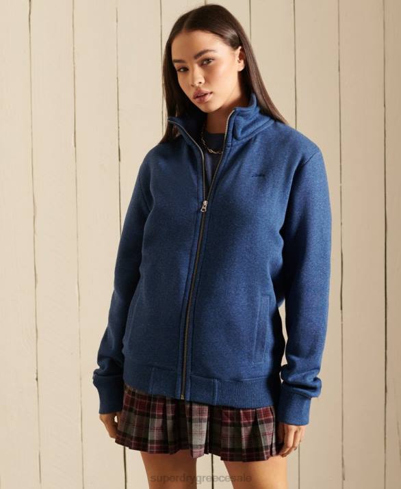 Loose fit vintage λογότυπο κεντημένο με φερμουάρ πάνω μέρος γυναίκες είδη ένδυσης μπλε Superdry L02L6159