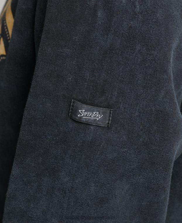 μεταλλική κουκούλα μάρκας γυναίκες Superdry είδη ένδυσης 00T2R5783 μαύρος