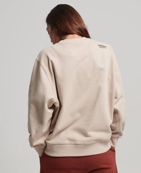φούτερ core crew γυναίκες είδη ένδυσης μπεζ Superdry L02L3309
