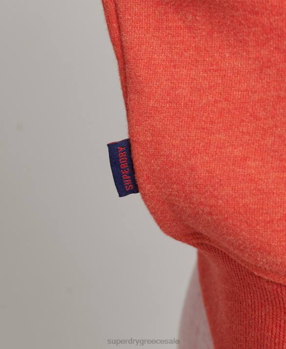 φούτερ henley vintage λογότυπο από οργανικό βαμβάκι γυναίκες είδη ένδυσης πορτοκάλι Superdry L02L5891