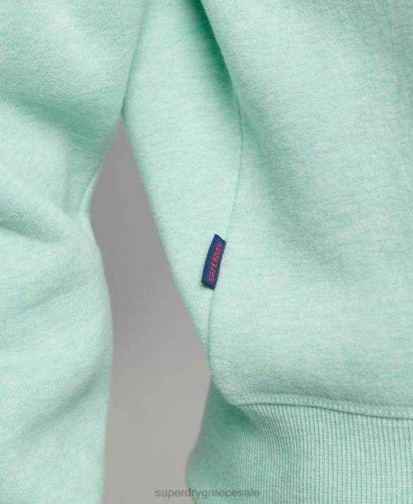 φούτερ henley vintage λογότυπο από οργανικό βαμβάκι γυναίκες είδη ένδυσης πράσινος Superdry L02L5893