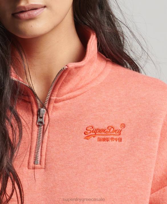 φούτερ henley vintage λογότυπο από οργανικό βαμβάκι γυναίκες είδη ένδυσης κοράλλι Superdry L02L6008