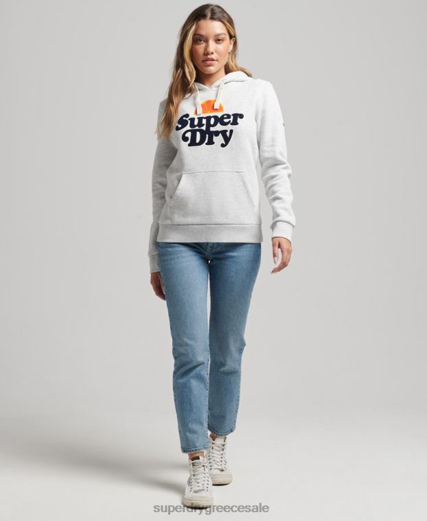 vintage cooper nostalgia hoodie γυναίκες Superdry είδη ένδυσης 00T2R5770 ανοιχτό γκρι