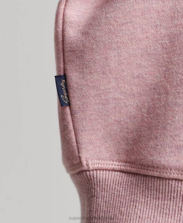 vintage λογότυπο crop hoodie γυναίκες είδη ένδυσης ροζ Superdry L02L3430