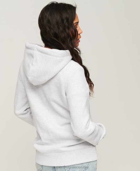 vintage λογότυπο αφηγηματικό hoodie γυναίκες είδη ένδυσης ανοιχτό γκρι Superdry L02L2108