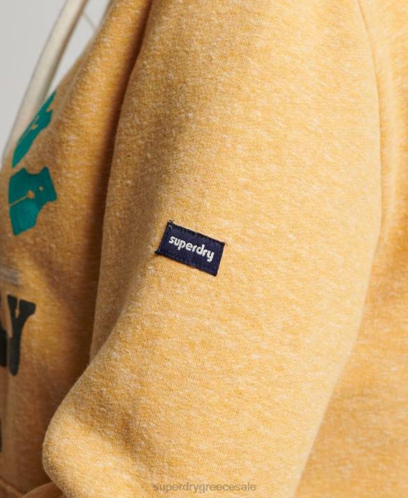 vintage υπέροχο hoodie σε εξωτερικούς χώρους γυναίκες είδη ένδυσης κίτρινος Superdry L02L2258