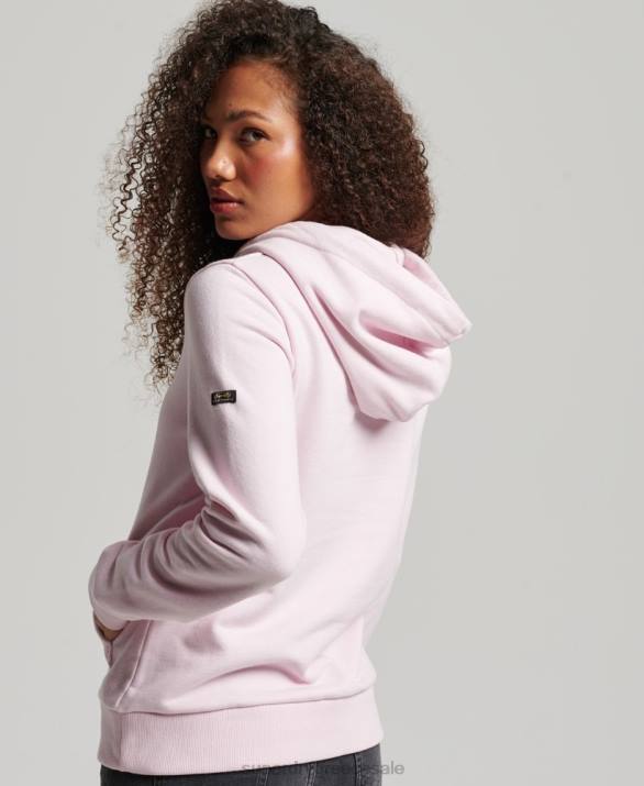 vintage λογότυπο αφηγηματικό hoodie γυναίκες είδη ένδυσης ροζ Superdry L02L3292