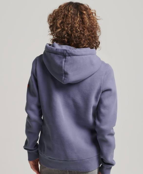 vintage λογότυπο πρωτότυπο hoodie γυναίκες είδη ένδυσης μωβ Superdry L02L3322