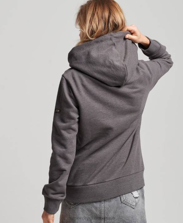 vintage λογότυπο αφηγηματικό hoodie γυναίκες είδη ένδυσης μαύρος Superdry L02L3440