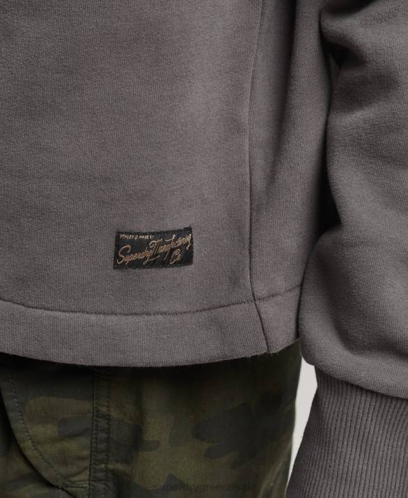 vintage λογότυπο κουτί ταιριάζει hoodie γυναίκες είδη ένδυσης σκούρο γκρι Superdry L02L5764