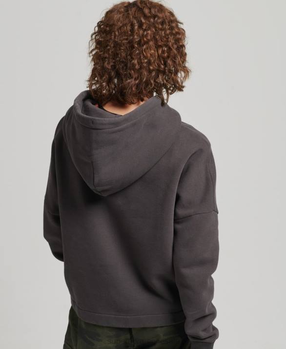 vintage λογότυπο κουτί ταιριάζει hoodie γυναίκες είδη ένδυσης καφέ Superdry L02L6067