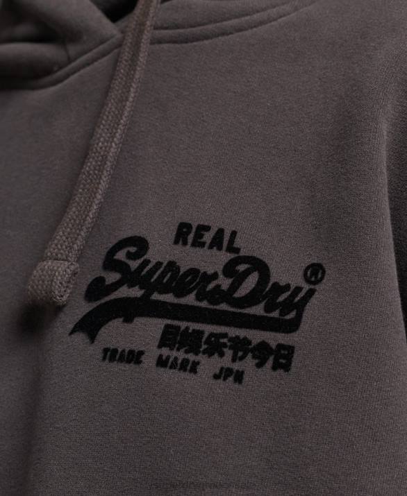 vintage λογότυπο κουτί ταιριάζει hoodie γυναίκες είδη ένδυσης καφέ Superdry L02L6067