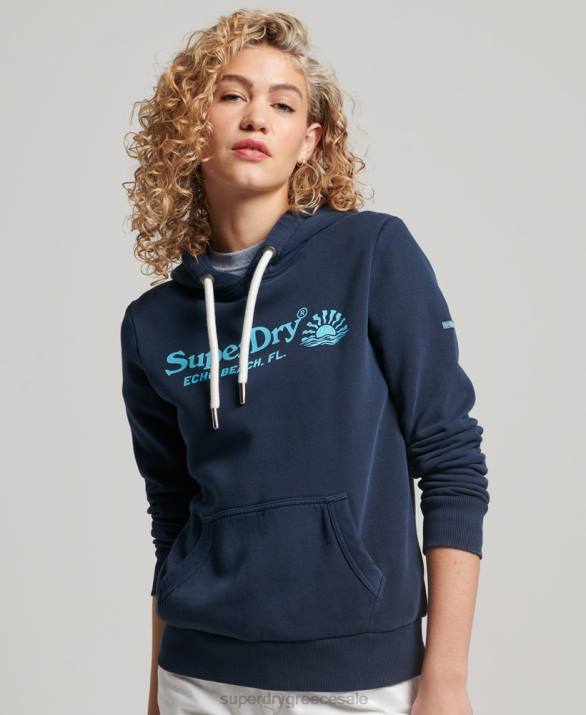 vintage hoodie venue γυναίκες είδη ένδυσης ΠΟΛΕΜΙΚΟ ΝΑΥΤΙΚΟ Superdry L02L2301