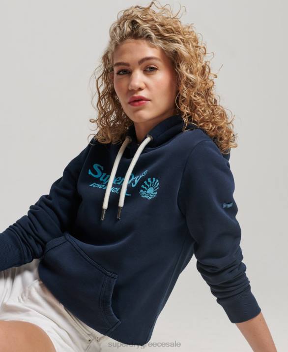 vintage hoodie venue γυναίκες είδη ένδυσης ΠΟΛΕΜΙΚΟ ΝΑΥΤΙΚΟ Superdry L02L2301