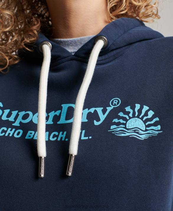 vintage hoodie venue γυναίκες είδη ένδυσης ΠΟΛΕΜΙΚΟ ΝΑΥΤΙΚΟ Superdry L02L2301