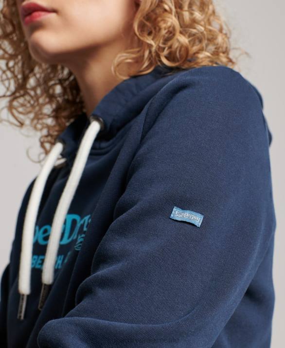vintage hoodie venue γυναίκες είδη ένδυσης ΠΟΛΕΜΙΚΟ ΝΑΥΤΙΚΟ Superdry L02L2301