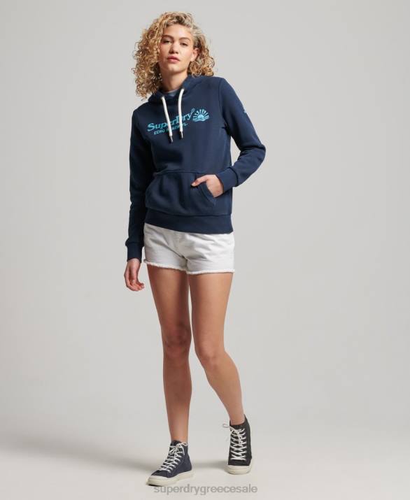vintage hoodie venue γυναίκες είδη ένδυσης ΠΟΛΕΜΙΚΟ ΝΑΥΤΙΚΟ Superdry L02L2301