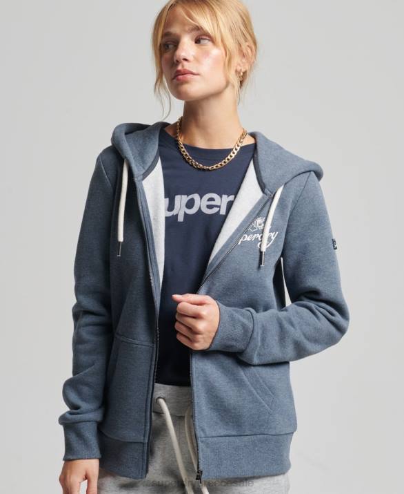 vintage pride in craft zip hoodie γυναίκες είδη ένδυσης ΠΟΛΕΜΙΚΟ ΝΑΥΤΙΚΟ Superdry L02L6123