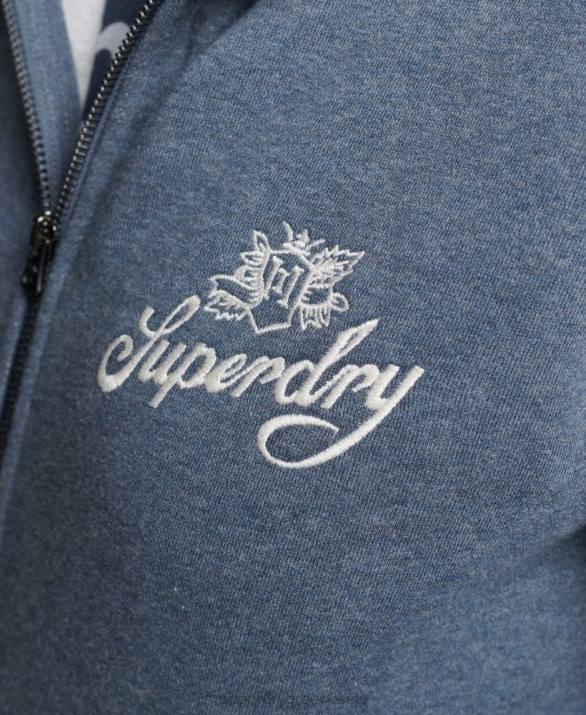 vintage pride in craft zip hoodie γυναίκες είδη ένδυσης ΠΟΛΕΜΙΚΟ ΝΑΥΤΙΚΟ Superdry L02L6123