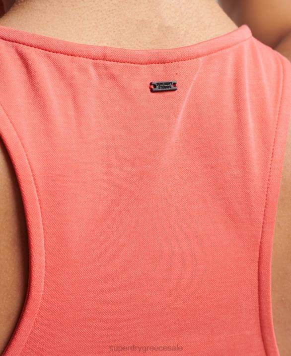 στούντιο μπλουζάκι racer tank top γυναίκες είδη ένδυσης ροζ Superdry L02L3025