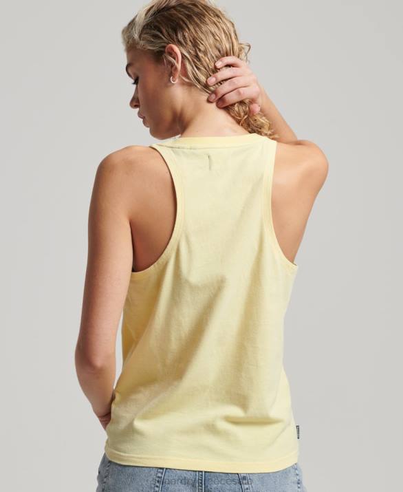 vintage cali cutout φανελάκι γυναίκες είδη ένδυσης κίτρινος Superdry L02L2200
