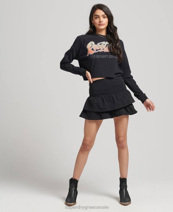 vintage 90s φούστα γυναίκες είδη ένδυσης μαύρος Superdry L02L4128