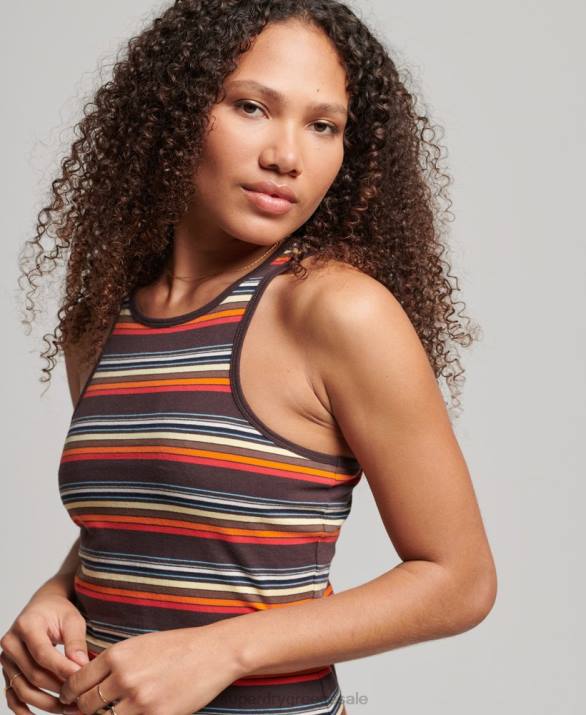 vintage ριγέ φόρεμα racer γυναίκες είδη ένδυσης πολυ Superdry L02L2406
