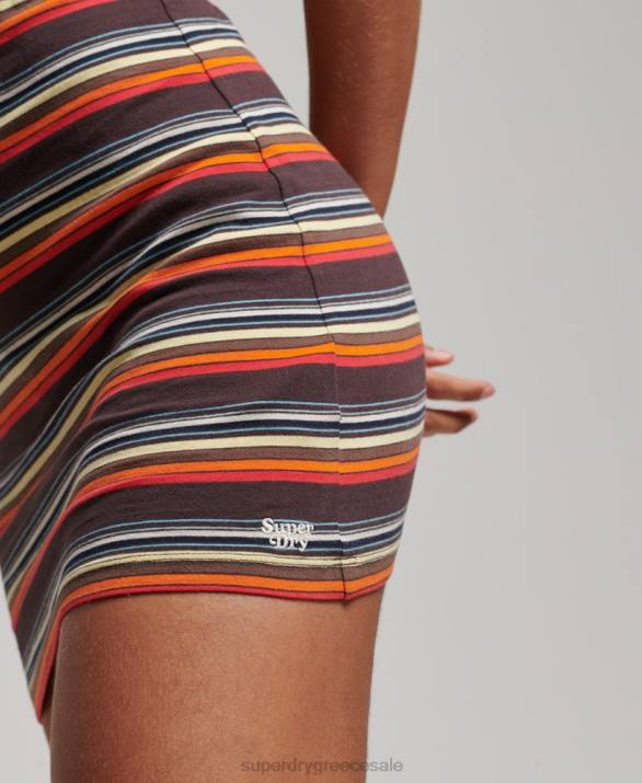 vintage ριγέ φόρεμα racer γυναίκες είδη ένδυσης πολυ Superdry L02L2406