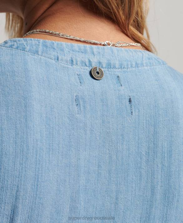 vintage μίνι wrap φόρεμα γυναίκες είδη ένδυσης μπλε Superdry L02L2546