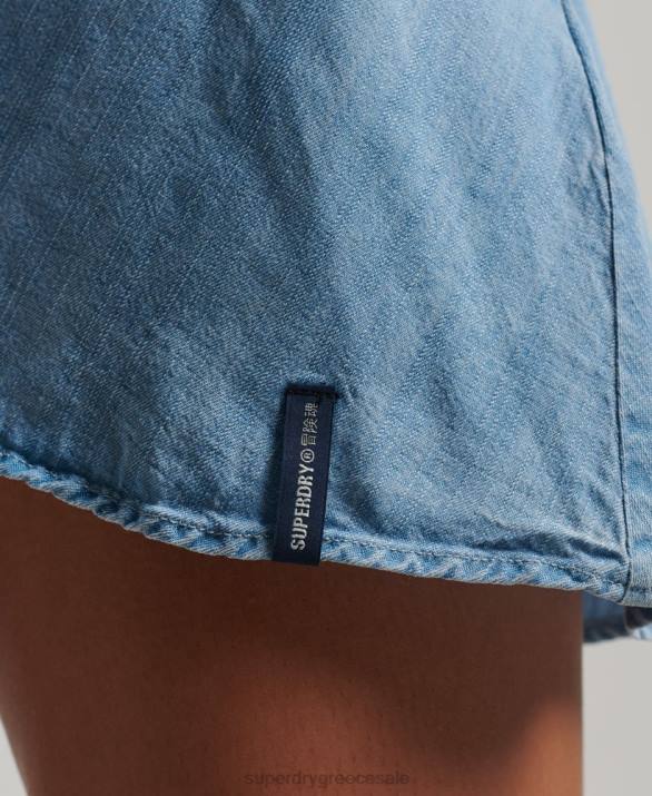 vintage μίνι wrap φόρεμα γυναίκες είδη ένδυσης μπλε Superdry L02L2546