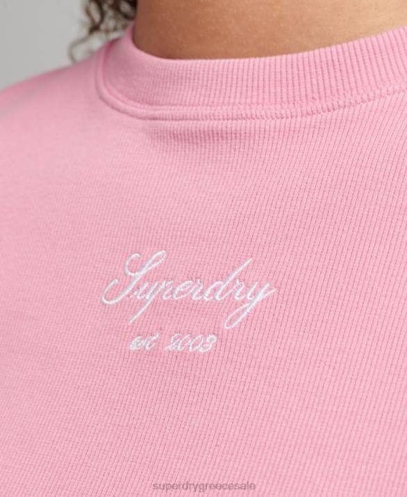 κωδικός Heritage crop fit t-shirt γυναίκες είδη ένδυσης ροζ Superdry L02L2782