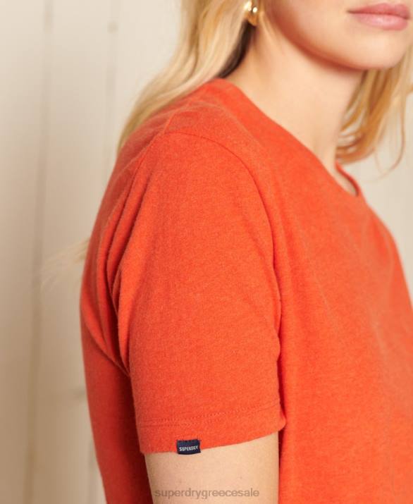 T-shirt με vintage λογότυπο από οργανικό βαμβάκι γυναίκες είδη ένδυσης πορτοκάλι Superdry L02L6297