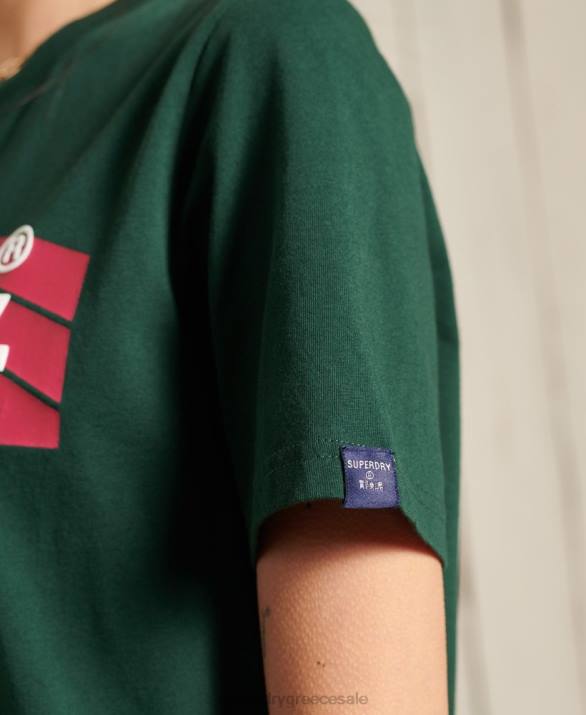 core logo cali t-shirt γυναίκες είδη ένδυσης τουρκουάζ Superdry L02L6253