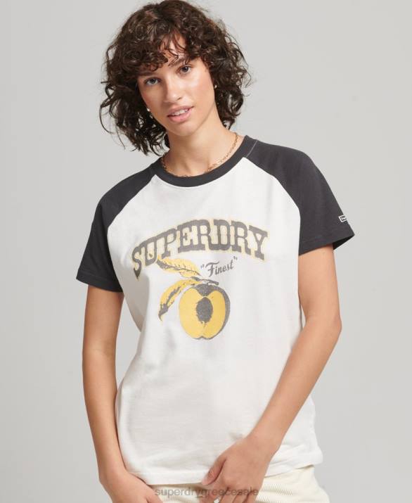 indie raglan μπλουζάκι γυναίκες είδη ένδυσης άσπρο Superdry L02L6251