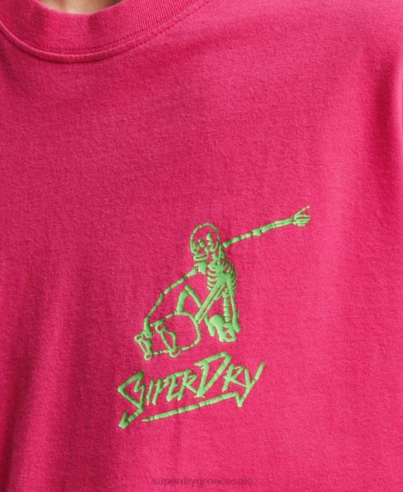 vintage Cali t-shirt γυναίκες είδη ένδυσης ροζ Superdry L02L6198