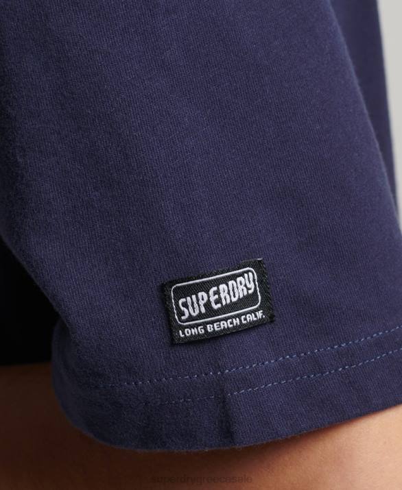 vintage Cali t-shirt γυναίκες είδη ένδυσης ΠΟΛΕΜΙΚΟ ΝΑΥΤΙΚΟ Superdry L02L6267