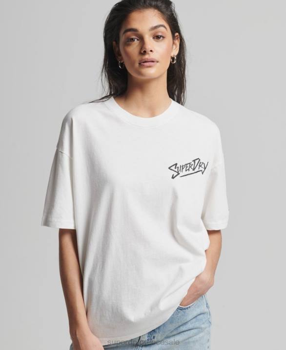 vintage Cali t-shirt γυναίκες είδη ένδυσης άσπρο Superdry L02L6301