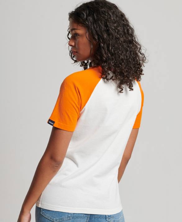 vintage cooper κλασικό μπλουζάκι raglan γυναίκες είδη ένδυσης πορτοκάλι Superdry L02L2783