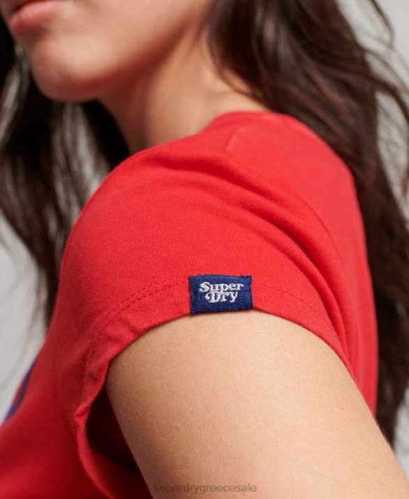 vintage roll with it t-shirt γυναίκες είδη ένδυσης το κόκκινο Superdry L02L2649