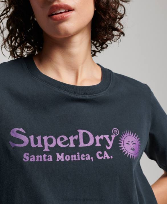 vintage venue t-shirt γυναίκες είδη ένδυσης ΠΟΛΕΜΙΚΟ ΝΑΥΤΙΚΟ Superdry L02L2196
