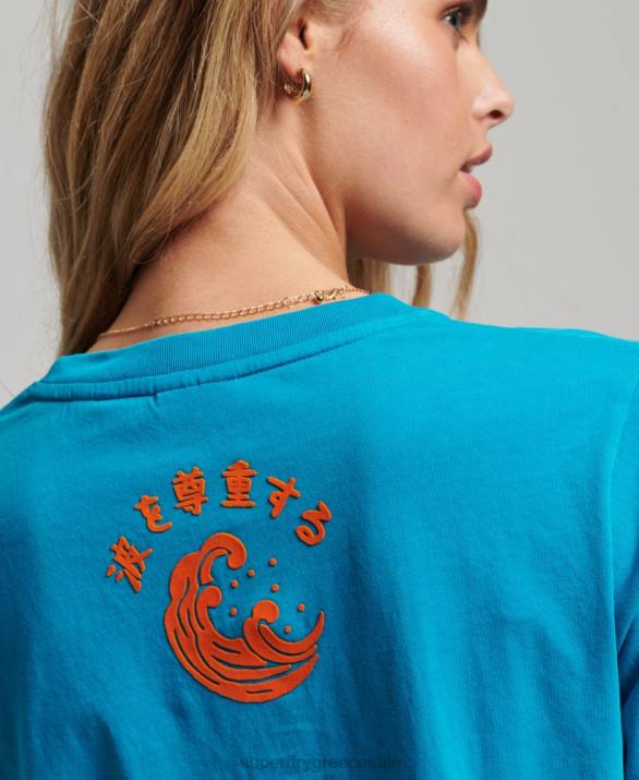 vintage venue t-shirt γυναίκες είδη ένδυσης μπλε Superdry L02L2255