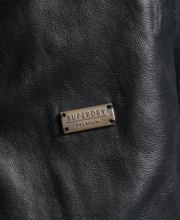 δερμάτινο biker jacket rylee γυναίκες είδη ένδυσης μαύρος Superdry L02L3735