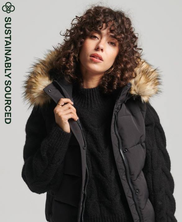 ella gilet γυναίκες είδη ένδυσης μαύρος Superdry L02L5533
