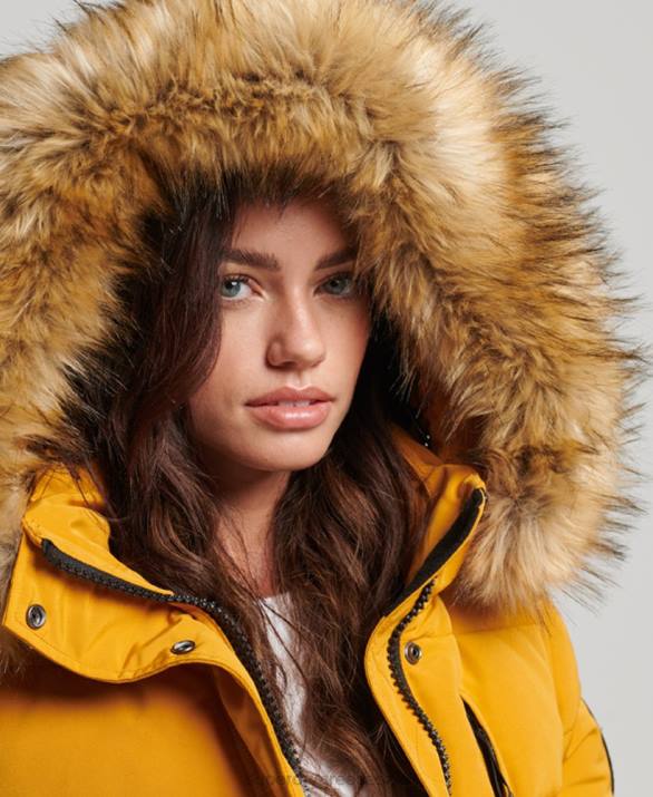 everest bomber jacket γυναίκες είδη ένδυσης κίτρινος Superdry L02L3811