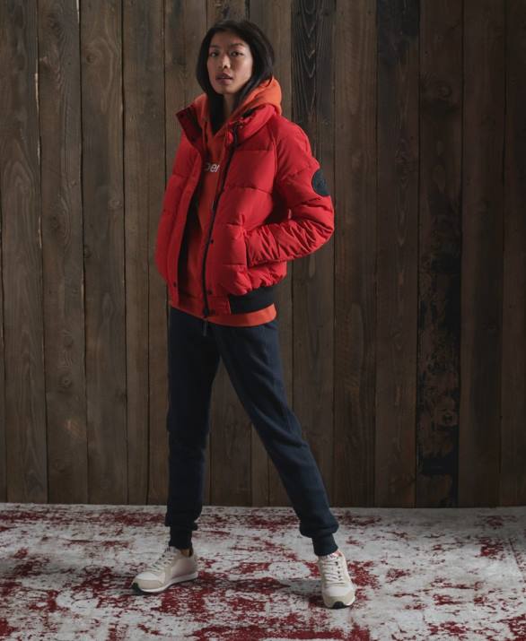everest bomber jacket χωρίς κουκούλα γυναίκες είδη ένδυσης το κόκκινο Superdry L02L5659