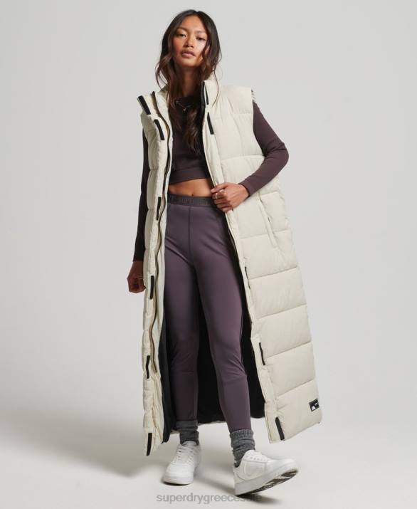 ripstop παραγάδι puffer gilet γυναίκες είδη ένδυσης μπεζ Superdry L02L3651