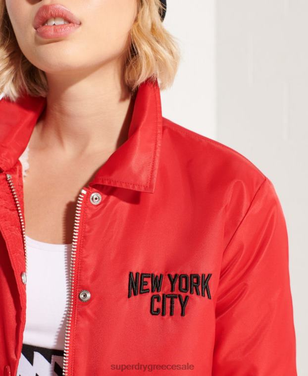 snap coach jacket γυναίκες Superdry είδη ένδυσης 00T2R5733 το κόκκινο