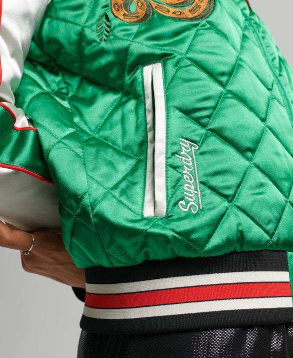 μπουφάν suika bomber γυναίκες είδη ένδυσης πράσινος Superdry L02L3543